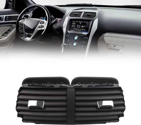 Dasbecan A/C Heater Vent Compatible with 2016-2019 Ford Explorer Dual Center Dash Air Vent Center Dashboard Air Outlet Louver Replace# FB5Z19893AD FB5Z-19893-AD in Saudi Arabia