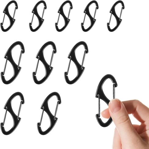 مشابك سحاب مضادة للسرقة، 10 قطع أقفال سحب بسحاب لحقائب الظهر، مشابك تثبيت زنبركية مزدوجة الجوانب لمنع السرقة لحقائب الأمتعة وحقائب اليد ومحفظة المفاتيح (أسود) in Saudi Arabia