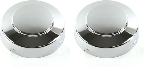 New 2WD Front Wheel Chrome Center Caps Pair/Set of 2 Replacement for 1999-2004 Ford F350 Super Duty Dually (Dual Rear Wheel) in Saudi Arabia