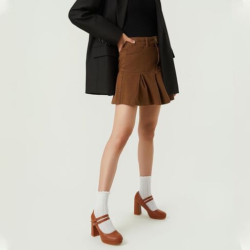 Trary Platform Mary Jane Shoes Womens Heels, Chunky Heels Mary Janes Dress Shoes for Women Close Round Toe Pumps Shoes with Buckle Strap for Office Party Casual Wedding in Kuwait