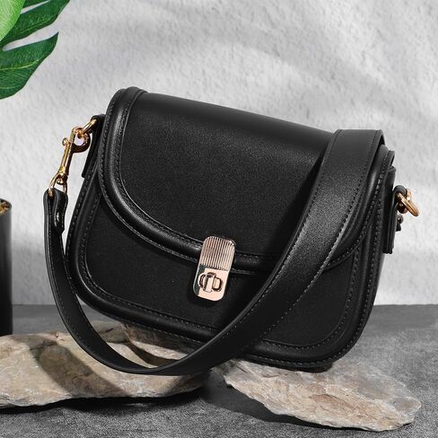 Short Purse Strap, Shoulder Straps for Bags, Leather Purse Strap Purses Straps Replacement Crossbody for Wallet Bag(Black) in Saudi Arabia