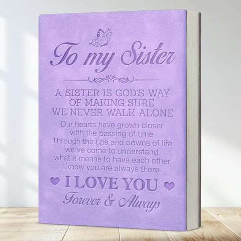Sister Gifts from Sisters Journal Notebook, to My Sister Gift 160 Pages Writing Notebook, Birthday Mothers Day Christmas Wedding Gifts for Sisters in Saudi Arabia
