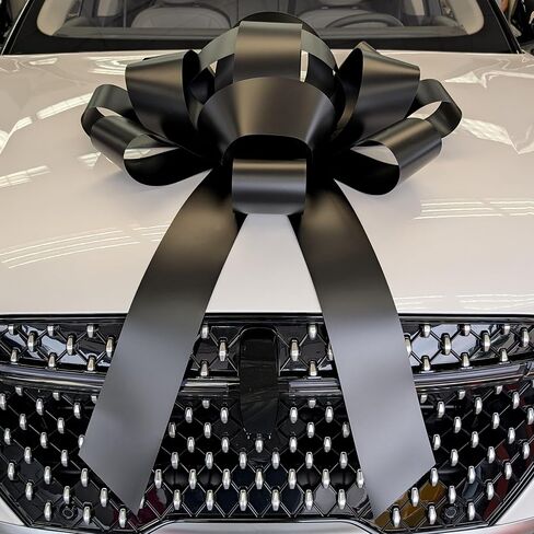 Large 30-Inch 3D Decorative Bow for Cars, Gifts, and Events - Magnetic Base with Car-Safe Sticker - 11 Colors with Custom Messages - No Assembly Required (Red Green Merry Christmas) in Saudi Arabia