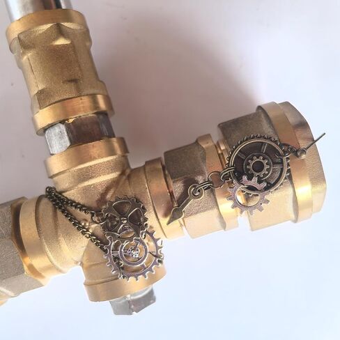 coadipress Antique Steampunk Gear Earrings for Women Girls Unique Handmade Vintage Bronze Mix-tone Gothic Tool Earrings Jewelry Gifts in Saudi Arabia