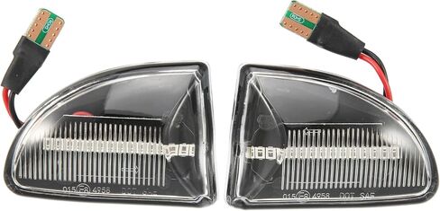 X AUTOHAUX 1 Pair Car Markers Accessories Sequential Side Marker Lights Turn Signal Light Assembly 4519067700C40A for Smart Fortwo 2008-2016 Clear in Saudi Arabia