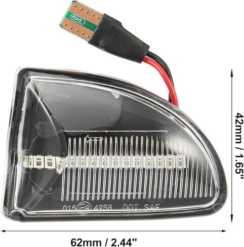 X AUTOHAUX 1 Pair Car Markers Accessories Sequential Side Marker Lights Turn Signal Light Assembly 4519067700C40A for Smart Fortwo 2008-2016 Clear in Saudi Arabia
