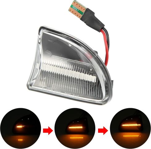 X AUTOHAUX 1 Pair Car Markers Accessories Sequential Side Marker Lights Turn Signal Light Assembly 4519067700C40A for Smart Fortwo 2008-2016 Clear in Saudi Arabia