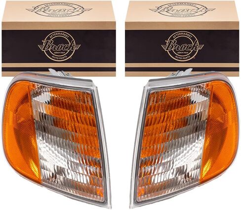 Brock Aftermarket Replacement Driver Left Passenger Right Park/Signal Light Unit Set Compatible with 1997-2003 Ford F-150 in Saudi Arabia