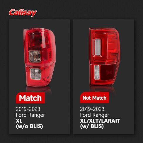 Tail Light Compatible with 2019-2023 Ford Ranger XL Halogen Type w/o Blind Spot Right Passenger Side Replacement for OEM#KB3Z13404F FO2801273 in Kuwait