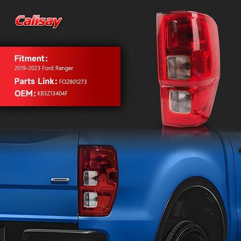 Tail Light Compatible with 2019-2023 Ford Ranger XL Halogen Type w/o Blind Spot Right Passenger Side Replacement for OEM#KB3Z13404F FO2801273 in Kuwait