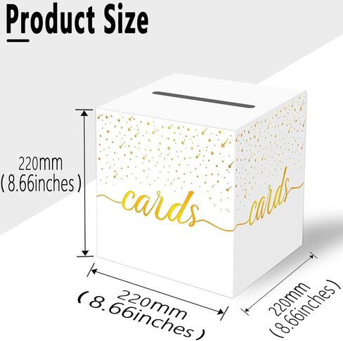 OLIVBIN Gold Foil Black Card Box, Bride Gift Card Box, Birthday Party Gift Card Receiving Box, Used for Wedding Gifts, Baby or Bride Gifts, Graduation Ceremony, Retirement Ceremony, Anniversary Decoration Party Supplies in Saudi Arabia