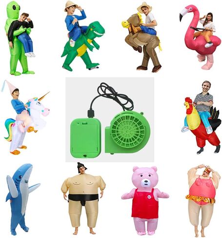 MXoSUM Inflatable T-rex Costume for Adult Blow up Dinosaur Costume Funny Dino Halloween Costume Party Cosplay Costume in Kuwait