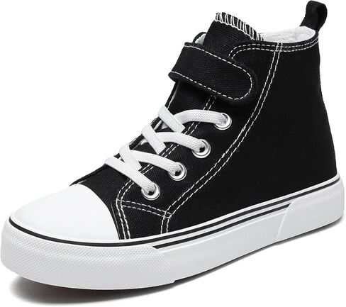 Zoroadke Kids Sparkle Sequins High Top Casual Adjustable Strap Canvas Shoes Girls and Boys Glitter Sneakers in Kuwait