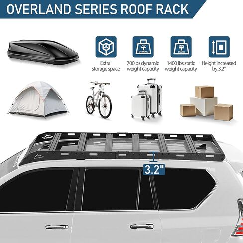 Hooke Road GX460 Full Length Roof Rack Aluminum Cross Bars for 2010-2023 Lexus GX460, Low Profile Overlanding Rooftop Storage Cargo Basket Rails Luggage Carrier in Saudi Arabia