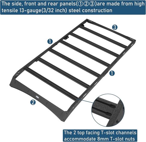 Hooke Road GX460 Full Length Roof Rack Aluminum Cross Bars for 2010-2023 Lexus GX460, Low Profile Overlanding Rooftop Storage Cargo Basket Rails Luggage Carrier in Saudi Arabia