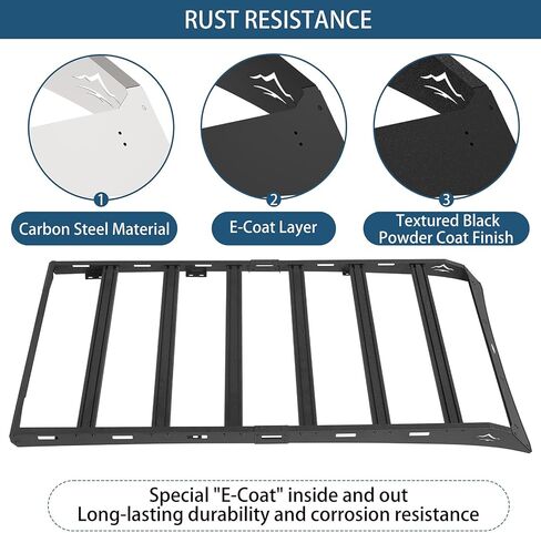 Hooke Road GX460 Full Length Roof Rack Aluminum Cross Bars for 2010-2023 Lexus GX460, Low Profile Overlanding Rooftop Storage Cargo Basket Rails Luggage Carrier in Saudi Arabia