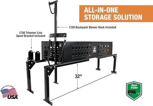 Buyers Products 1744124 Multi-Purpose Storage Basket for Open Landscape Trailers, Tool Basket & Trailer Racks for Lawn Equipment, Utility Trailer Storage Box, 250 lb Capacity, Powder-Coated Steel in Saudi Arabia