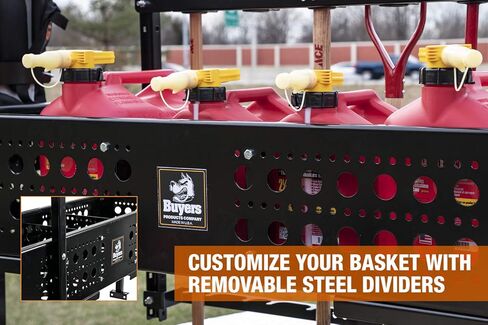 Buyers Products 1744124 Multi-Purpose Storage Basket for Open Landscape Trailers, Tool Basket & Trailer Racks for Lawn Equipment, Utility Trailer Storage Box, 250 lb Capacity, Powder-Coated Steel in Saudi Arabia