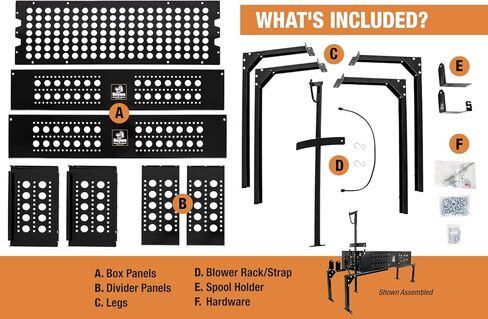Buyers Products 1744124 Multi-Purpose Storage Basket for Open Landscape Trailers, Tool Basket & Trailer Racks for Lawn Equipment, Utility Trailer Storage Box, 250 lb Capacity, Powder-Coated Steel in Saudi Arabia