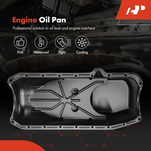 A-Premium Engine Oil Pan Sump with Drain Plug Compatible with 1980-1985 GM Vehicle Chevrolet Buick Cadillac GMC Oldsmobile Pontiac in Saudi Arabia