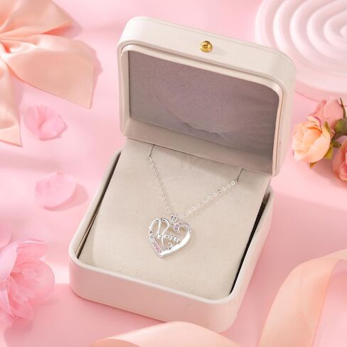 Mama Necklaces for Women, 18K Gold Plated Dainty Mom Necklace Layered Cubic Zirconia Choker Necklaces Cute Pendant Necklace Non Tarnish Christmas Gifts for Mom New Mom Gifts for Women Dainty Jewelry in Kuwait