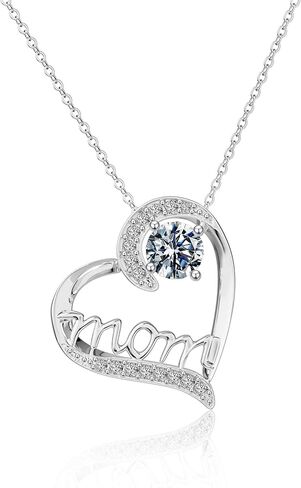 Mama Necklaces for Women, 18K Gold Plated Dainty Mom Necklace Layered Cubic Zirconia Choker Necklaces Cute Pendant Necklace Non Tarnish Christmas Gifts for Mom New Mom Gifts for Women Dainty Jewelry in Kuwait