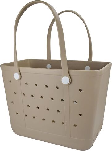 Beach Bag X Large Rubber Tote Bag, Waterproof Washable Open for Women Croc Bag Hand Bag for Beach Pool Yoga in Kuwait