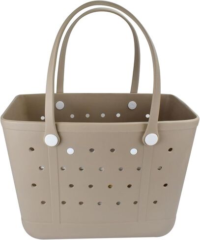 Beach Bag X Large Rubber Tote Bag, Waterproof Washable Open for Women Croc Bag Hand Bag for Beach Pool Yoga in Kuwait