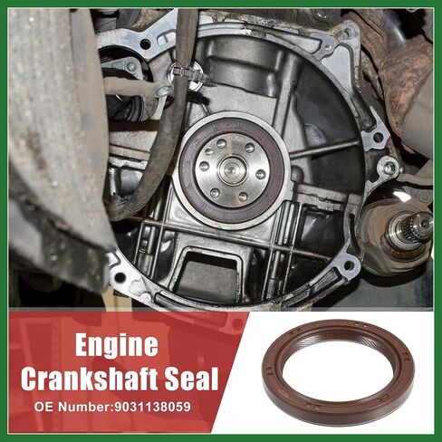 Motoforti Engine Crankshaft Seal No.9031138059 for Toyota Corolla 1998-2008 for Scion XB 4 Cyl 2.4L 2008-2013 Rubber Brown Long-lasting in Saudi Arabia