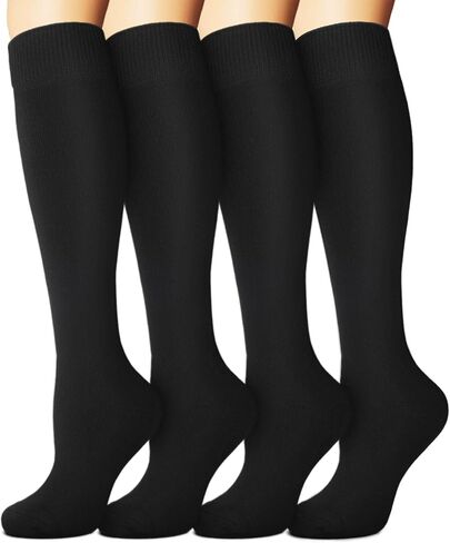 جوارب Aoliks الدافئة للركبة للنساء، جوارب حرارية من القطن للتنزه سيرًا على الأقدام والتزلج على الجليد وهدايا الشتاء in Kuwait