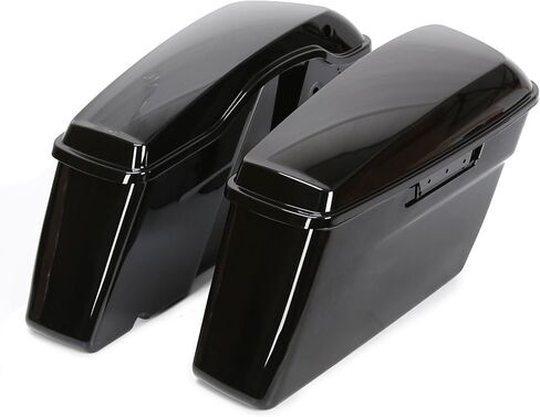 ECOTRIC 5'' Extended Stretched Saddlebags Compatible with Harley Touring Road King Street Glide Electra Glide Ultra-Classic Motorcycle Saddlebags 14-24 in Saudi Arabia
