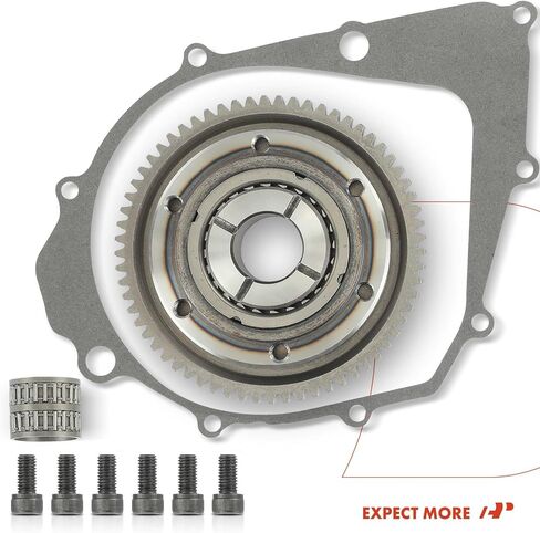A-Premium Starter Clutch Gear One Way Bearing and Gasket Kit Compatible with Yamaha Big Bear 350 1990-1998, Kodiak 400 1994-1998, Moto 4 1988-1995, Raptor 350 2005-2013, Warrior 350, 10-PC Set in Saudi Arabia