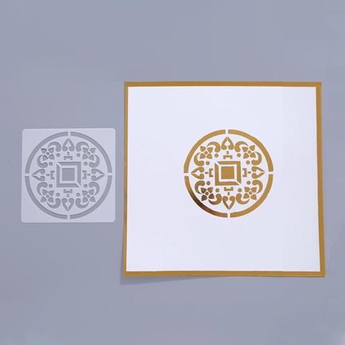 15Pcs Mandala DIY Painting Stencil Drawing Templates Home Decor Supplies for Wood Window Door Unlock Your Creativity 6"x6" BLC19-01 in Saudi Arabia