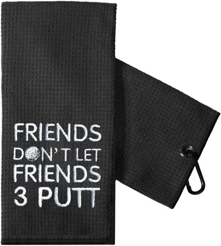 Funny Golf Towel Gift for Dad, Retirement Gifts for Men Golfer, Funny Golf Towel for Men, Embroidered Golf Towels for Golf Bags with Clip (I Like Big Putts and I Cannot Lie) in Saudi Arabia