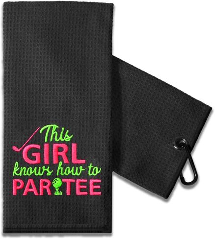 Funny Golf Towel Gift for Dad, Retirement Gifts for Men Golfer, Funny Golf Towel for Men, Embroidered Golf Towels for Golf Bags with Clip (I Like Big Putts and I Cannot Lie) in Saudi Arabia