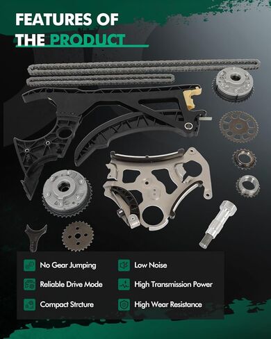 SCITOO Timing Chain Kit suitable for BMW 1 Series M,135i,335i,335is,335xi,535i,535xi,740i,740Li,X6,Z4 2007-2016 1317534784,11317516088,11318618317S1,11367540347,11367540348 in Saudi Arabia