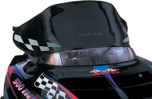 PowerMadd 11320 Cobra Windshield for Polaris Evolved - Black with white checkers - Low height in Saudi Arabia