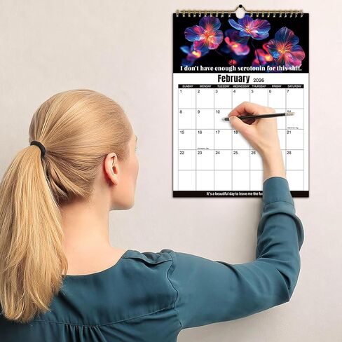 Fuck It Calendar 2026 تقويم للنساء المتعبة، هدية مضحكة للتقويم الشهري للنساء، هدية مضحكة للحفلات المنزلية والمكتب، تقويم جداري للسيدات المتعبة - 8.5 × 11 بوصة in Saudi Arabia