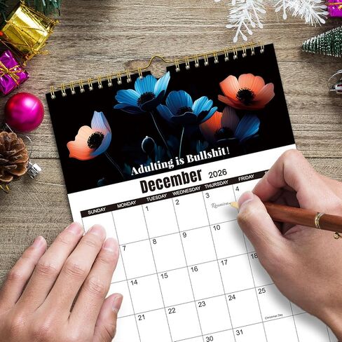 Fuck It Calendar 2026 تقويم للنساء المتعبة، هدية مضحكة للتقويم الشهري للنساء، هدية مضحكة للحفلات المنزلية والمكتب، تقويم جداري للسيدات المتعبة - 8.5 × 11 بوصة in Saudi Arabia