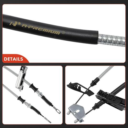 A-Premium Rear Driver or Passenger Side Parking Brake Cable Assembly Compatible with Ford Models: Focus 2000 2001 2002 2003 2004 - Replace# 1M5Z2A603AB in Saudi Arabia