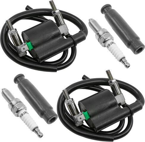 Caltric Ignition Coil w/Spark Plug & Cap Compatible with Kawasaki Teryx 800 2015-2023 / Teryx4 800 2014-2023 / Brute Force 750 KVF750 4x4 2015-2023 in Saudi Arabia