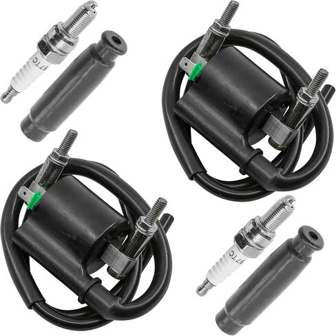 Caltric Ignition Coil w/Spark Plug & Cap Compatible with Kawasaki Teryx 800 2015-2023 / Teryx4 800 2014-2023 / Brute Force 750 KVF750 4x4 2015-2023 in Saudi Arabia