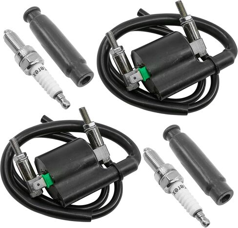 Caltric Ignition Coil w/Spark Plug & Cap Compatible with Kawasaki Teryx 800 2015-2023 / Teryx4 800 2014-2023 / Brute Force 750 KVF750 4x4 2015-2023 in Saudi Arabia
