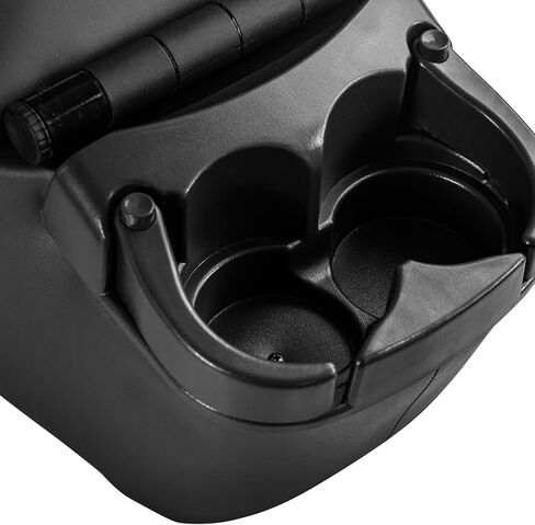 NVS Universal Truck Console Contractor Bench Seat Organizer with Adjustable Cup Holders, Clipboard Storage & Padded Armrest Lid - Black in Saudi Arabia