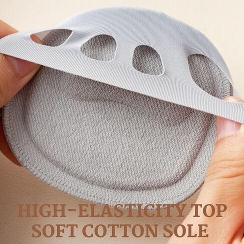 Flammi 6 Pairs Women's Toe Cover with Padding Toe Topper Liner Socks Non-Skid Bottom in Kuwait