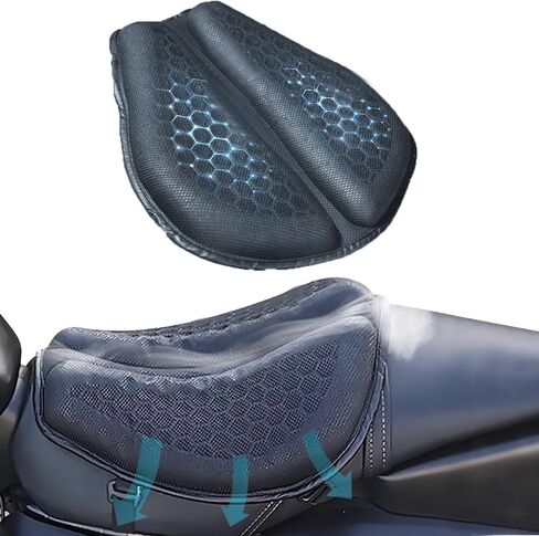 Motorcycle Seat Cushion for KTM 1290 Super Adventure S/390 ADVENTURE/890 SMT/390 SMC R,3D Honeycomb Shock-Absorbing Relief HIPS Tailbone Hollow Breathable Soft Decompression Accessories in Saudi Arabia