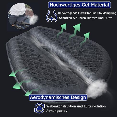 Motorcycle Seat Cushion for KTM 1290 Super Adventure S/390 ADVENTURE/890 SMT/390 SMC R,3D Honeycomb Shock-Absorbing Relief HIPS Tailbone Hollow Breathable Soft Decompression Accessories in Saudi Arabia