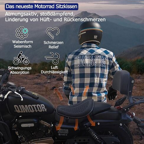 Motorcycle Seat Cushion for KTM 1290 Super Adventure S/390 ADVENTURE/890 SMT/390 SMC R,3D Honeycomb Shock-Absorbing Relief HIPS Tailbone Hollow Breathable Soft Decompression Accessories in Saudi Arabia