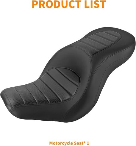 One-Piece Rider Passenger Seat with Backrest Fit for Harley Sport Glide FLSB Low Rider FXLR FXLRS FXLRST 2018-2024 Black Leather Cushion with Striped Stitching in Saudi Arabia