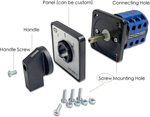 Rotary Cam Universal Switch LW26-63/2 Two-gear 2 Positions 2 Poles 380V Motor Power Supply OFF-ON Circuit Control(Custom) in Saudi Arabia